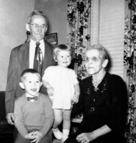 MB-45 - John and Mary Walter nee Schneider - ggchildren Arden and Susan Bridge - Jan 1959.jpg